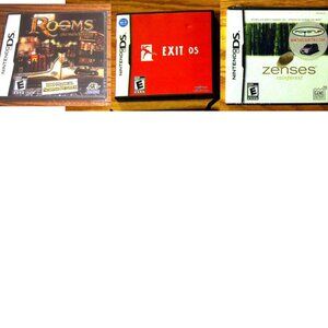 Lot of 3 New Nintendo DS Zenses, Rooms & Exit DS Games